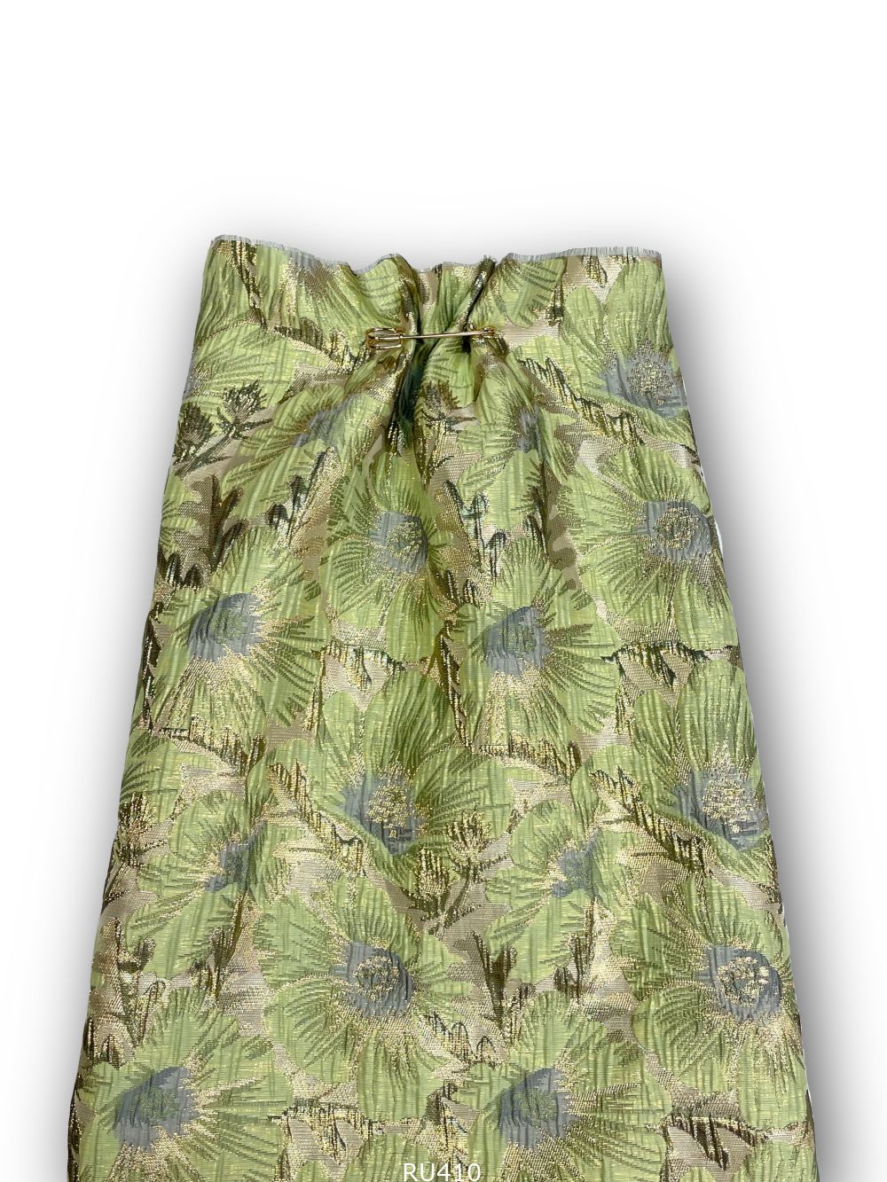 JACQUARD Fantasia Green — парча фантазийная, золотой и зелёный