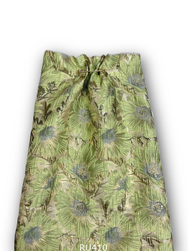 JACQUARD Fantasia Green — парча фантазийная, золотой и зелёный