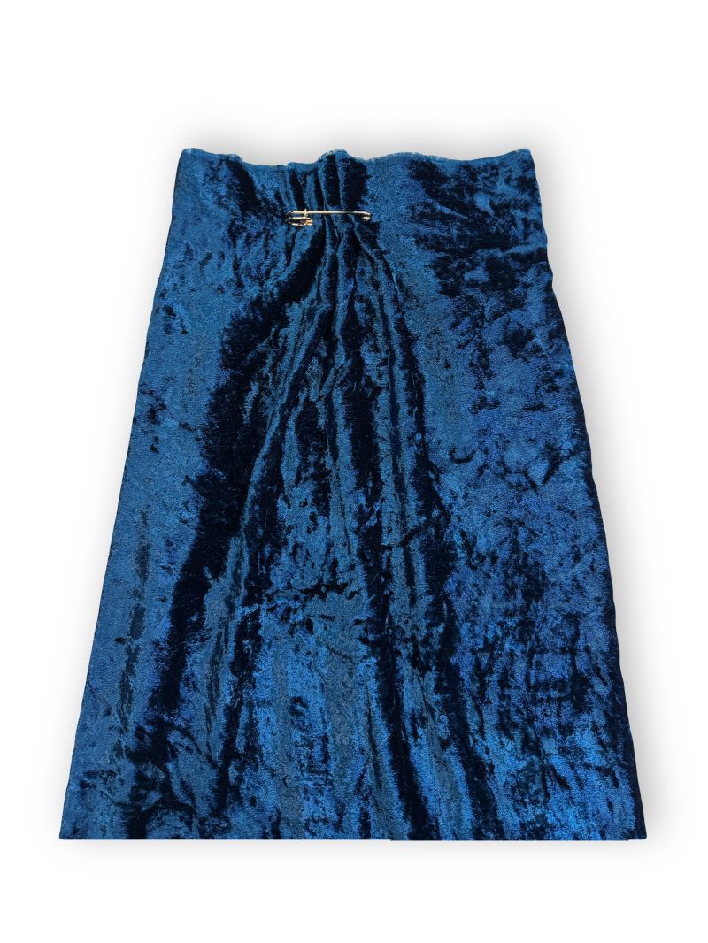 VELVET Dark blue - вискозный бархат, синий