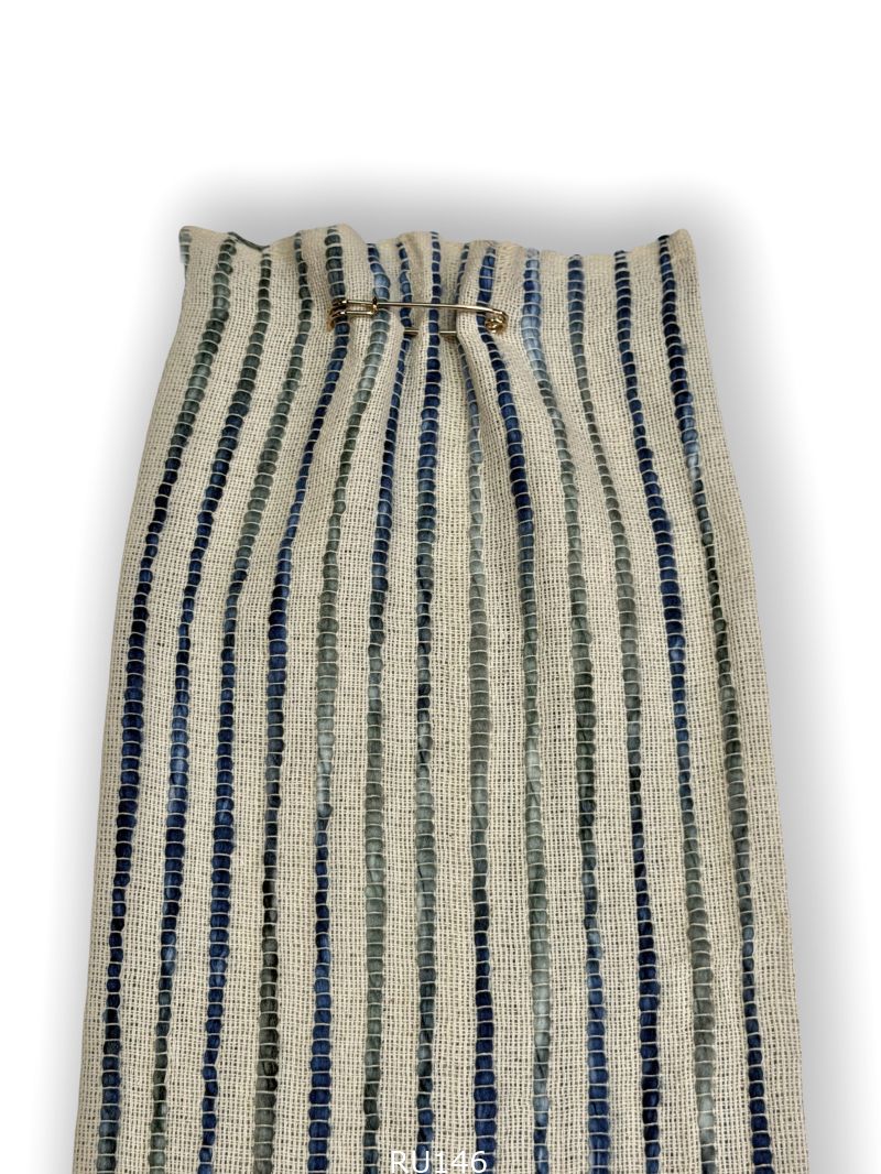 ROYAL Sea Lines — хлопок с шерстью в технике ARTLOOM SEA, индиго